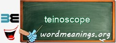 WordMeaning blackboard for teinoscope